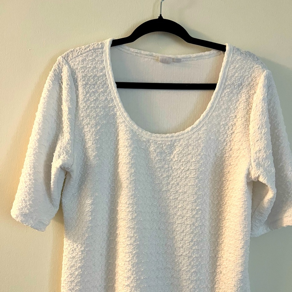 Gap New XL White Ribbed Top